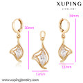 64046 Xuping wholesale imitation jewellery gold plated antique bridal sets